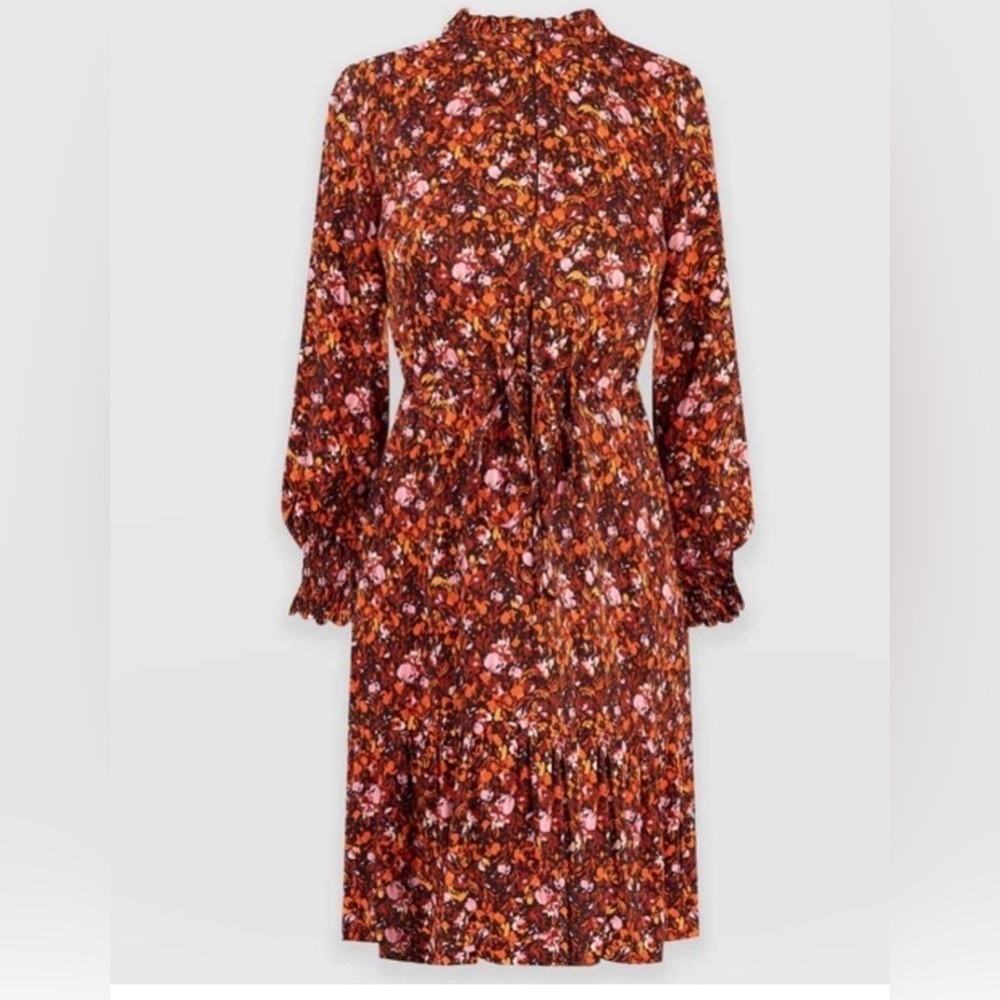 NWT Saint + Sofia Olivia Autumn Floral Long Sleeve Minj Dress size 10